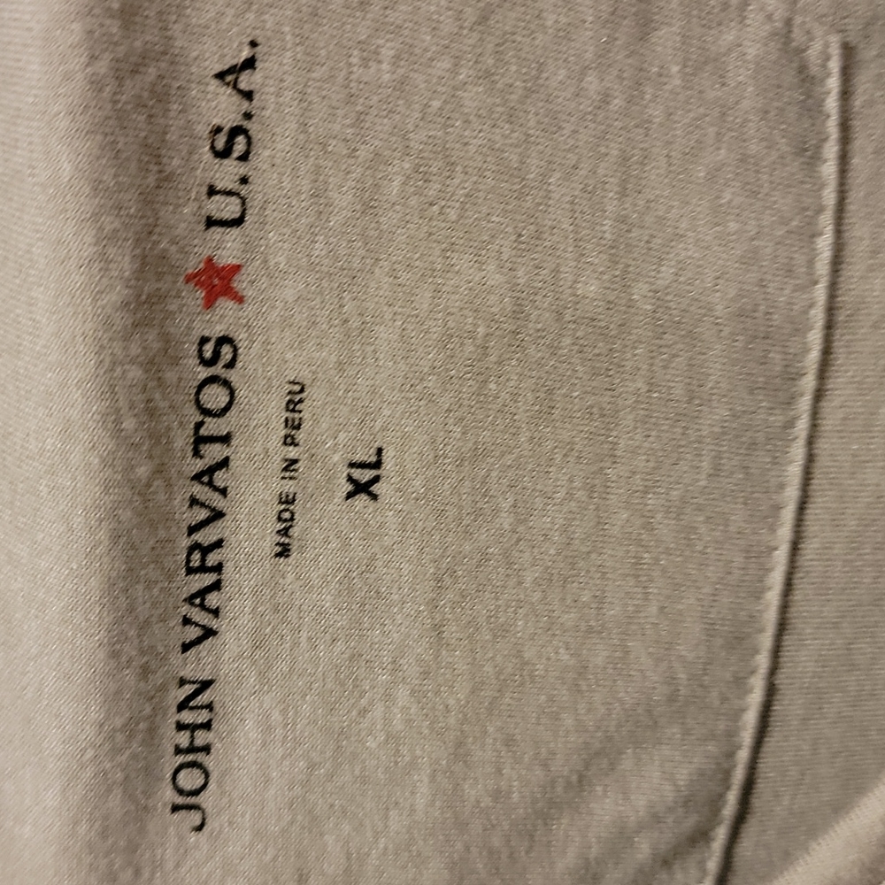 John Varvatos Star USA XL Men's Super Soft Short Sleeve Henley Shirt Grey - Picture 4 of 15